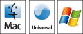 universal mac win logos